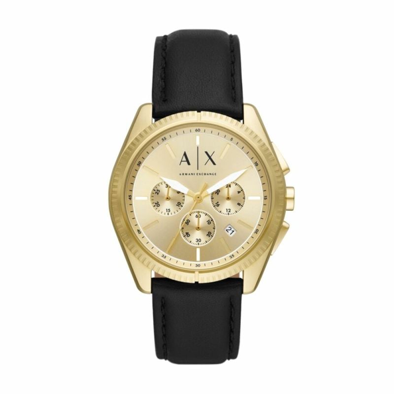 Republic Black | AX2861 Leather Exchange Armani - Watch Chronograph Watch