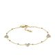 Sutton Classic Valentine Gold-Tone Stainless Steel Heart Station Bracelet - JF03940710