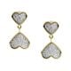 Sutton Classic Valentine Gold-Tone Stainless Steel Heart Stud Earrings - JF03939710