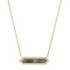 Fossil Women's Val Gilded Black Mother of Pearl Pendant Necklace -  JF03867710
