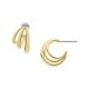 Fossil Women's Sadie All Stacked Up 14K Gold Plated Brass Hoop Earrings - JA7124710