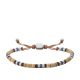 Fossil Men's Vintage Casual Summer Beads Tan Coconut and Sodalite Beaded Bracelet -JF04093040