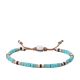 Fossil Men's Vintage Casual Summer Beads Turquoise Coconut and Magnesite Beaded Bracelet -JF04091040