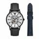 Emporio Armani Men's Automatic Three-Hand, Black-Tone Stainless Steel Watch and Strap Set - AR80060