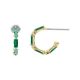 All Stacked Up Emerald Green Hoop Earrings - JA7128710