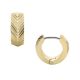 Harlow Linear Texture Gold-Tone Stainless Steel Huggie Hoop Earrings - JF04116710