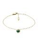 Modern Meadows Reconstituted Green Malachite Heart Chain Bracelet - JF04106710