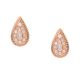 Mosaic Teardrop White Mother-of-Pearl Stud Earrings - JF04149791