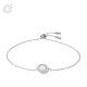 Elliott Crescent White Mother-of-Pearl Sterling Silver Chain Bracelet - JFS00578040
