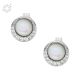 Elliott Crescent White Mother-of-Pearl Sterling Silver Stud Earrings - JFS00577040