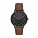Armani Exchange Men's Cayde Black Round Leather Watch - AX2706