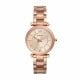 Fossil Women's Carlie Rose Gold Round Stainless Steel Watch - ES4301