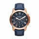 Fossil Men's Grant Rose Gold Round Leather Watch - FS4835IE