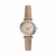 Fossil Women's Carlie Mini Silver Round Leather Watch - ES4530