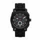 Fossil Men's Machine Black Round Silicone Watch - FS4487