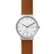 Skagen Women's Ancher Silver Round Leather Watch - SKW6433