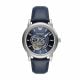 Emporio Armani Men's Luigi Silver Round Leather Watch - AR60011