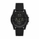 Armani Exchange Watches Men's Outer Banks Black Round Nylon Watch - AX1344