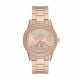 Michael Kors Watches Women's Ritz Rose Gold Round Stainless Steel Watch - MK6863