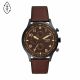 Fossil Men's Retro Pilot Chronograph Dark Brown Leather Watch - FS5833