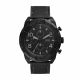 Fossil Men's Bronson Chronograph Black Eco Leather Watch - FS5874