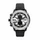Diesel Griffed Chronograph Black Leather Watch - DZ4571