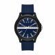 Armani Exchange Three-Hand Blue Silicone Watch - AX2433