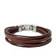 Vintage-inspired, contemporary rugged brown leather wrist wrap strikes perfect balance - JF03184040