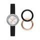 DKNY Women's Sasha Three-Hand Stainless Steel Watch and Top Rings Set - NY2990SET