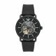 Emporio Armani Multifunction Black Leather Watch - AR60028