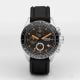 Fossil Decker Silicone Watch Black with Orange accents-CH2647