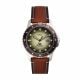 Fossil Men's Blue Three-Hand Date Brown Eco Leather Watch - FS5961