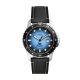 Fossil Men's Blue Three-Hand Date Black Eco Leather Watch - FS5960