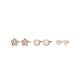 All Stacked Up Rose Gold-Tone Stainless Steel Earrings Set - JF04320SET