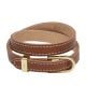 Heritage D-Link Brown Leather Strap Bracelet - JF04192710