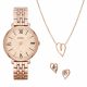 Fossil Women's Jacqueline 3Hand Date Rose Gold Stainless Steel Watch and Jewellery Set - ES5252SET