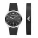 Emporio Armani Men's Three-Hand Date, Stainless Steel Watch and Bracelet Set - AR80064SET
