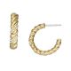 Fossil Vintage Twist Gold-Tone Stainless Steel Hoop Earrings - JF04170710
