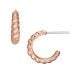 Fossil Women's Vintage Twists Rose Gold-Tone Stainless Steel Hoop Earrings -  JF04391791