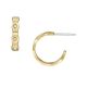 Fossil Women's Sutton Scalloped Edge Gold-Tone Stainless Steel Hoop Earrings - JF04380710