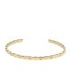 Fossil Women's Sutton Scalloped Edge Gold-Tone Stainless Steel Cuff Bracelet - JF04379710