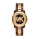 Michael Kors Runway Three-Hand Brown Acetate and Gold-Tone Stainless Steel Watch - MK7354