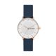Skagen Riis Three-Hand Blue Leather Watch - SKW3090