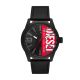 Diesel Rasp NSBB Three-Hand Black Leather Watch - DZ2180