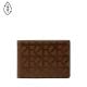 Fossil Men's Brown Leather Bronson Front Pocket Wallet - ML4460210