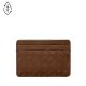 Fossil Men's Brown Leather Bronson Card Case - ML4448210