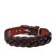Fossil Leather Essentials Brown Leather Strap Bracelet - JF03851040