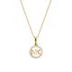 Michael Kors Women's 14k Gold-plated Sterling Silver Logo Starter Necklace - MKC1108AN710