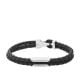 Diesel Men'S Black Leather Strap Bracelet - Dx1247040