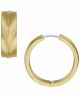 Fossil Women's Harlow Linear Texture Gold-Tone Stainless Steel Hoop Earrings -  JF04537710
